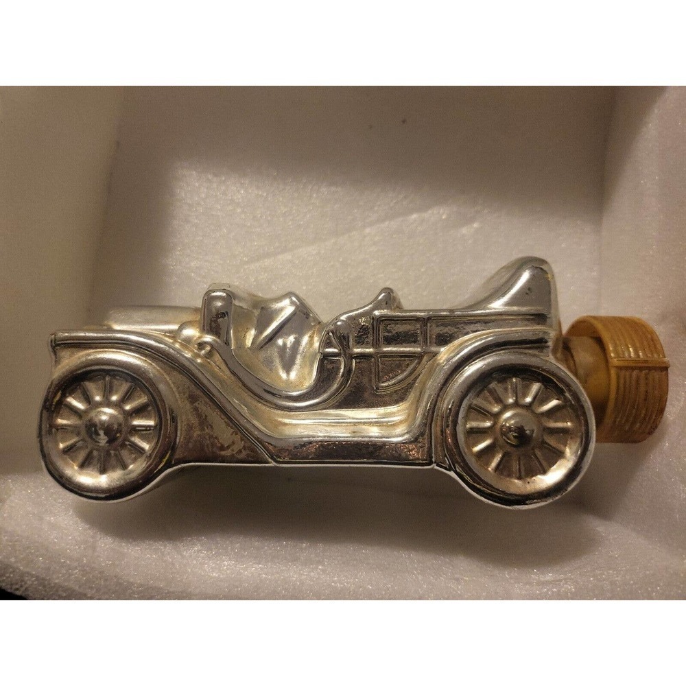 Vintage Avon Touring T Antique Car Bottle Silver After Shave Cologne 6 Oz - Picture 1 of 6